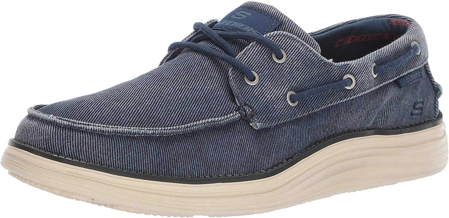 Status 2.0- Lorano Mokassins homme 43 EU Navy Canvas