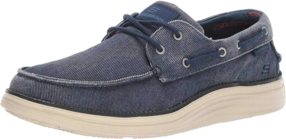 Status 2.0- Lorano Mokassins homme 43 EU Navy Canvas