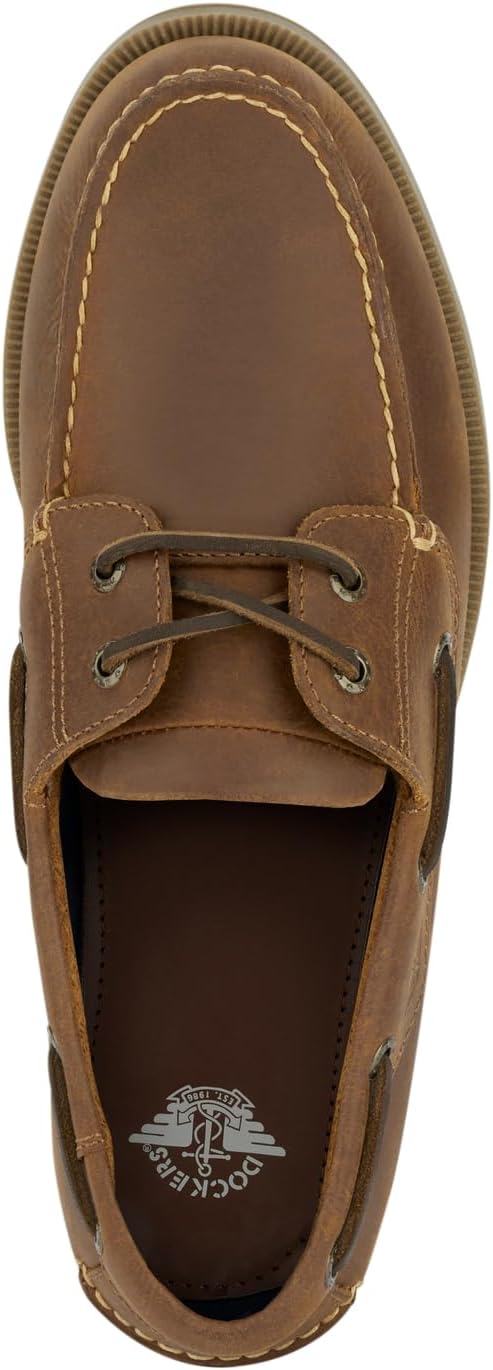 Mens Vargas Leather Casual Classic Boat Shoe, Vargas Cuir pour Homme, Chaussures de Bateau Classiques et décontractées - Homme 41.5 EU Marron Tan Crazyhorse