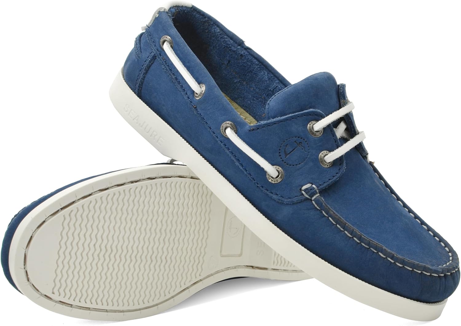 Chaussures Bateau pour Femme Sotavento Cuir Nubuck Bleu 39 EU Bleu