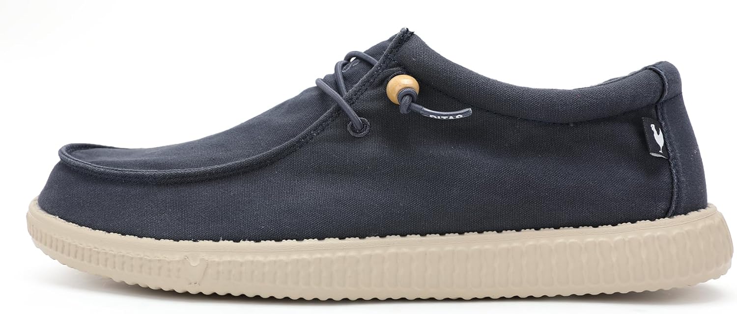 WP150 Washed - Mocassins pour Hommes - Chaussures Bateau - Slipon Loafers - Baskets d'été - Sneakers - Pantoufles Estivales - Chaussures de Walkinpitas 42 EU Marin
