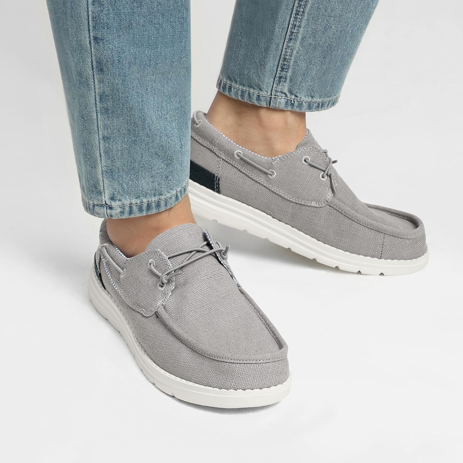 Hommes Mocassins Chaussures Bateau décontractées, Confortable Slip on Loafers, Chaussures de Conduite 40 EU Gris